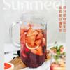 Copa de vino acrílica con diamante engrosado, botella de agua fría de gran capacidad, con tapa, tetera de frutas para el hogar, resistente a caídas.