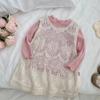 Conjunto de Ropa para Niña Primavera 2026 Ropa Infantil Nueva y Elegante Ropa para Niños Pequeños Cubrepañal para Bebé Conjunto de Dos Piezas para Primavera y Otoño