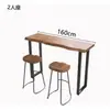 Mesa de bar de madeira maciça, mesa de pernas altas, mesa de lazer, mesa de lanche para café e chá de leite, montada na parede, simples, para uso doméstico, mesa de jantar longa