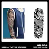 Pegatinas de Tatuaje Herbales de Brazo Completo Transfronterizas, Impermeables, de Larga Duración, No Reflectantes, Diseños de Tatuajes Realistas para Manos, Brazo de Flores, Brazo de Flor de Cerezo, Estilo Tradicional