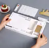 Caja tipo cajón para cubiertos caja para pastel de cumpleaños caja grande para cuchillo y tenedor caja de embalaje para vajilla bandeja desechable de papel para cuchillo y tenedor