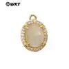 WT-P1991 Collar de Niña Artístico DIY Pendiente Hecho a Mano DIY Colgante con Borde de Zirconia Micro Multicolor