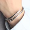 Pulsera de alambre de acero con clavos nueva, directa de fábrica, joyería de metal de acero inoxidable con personalidad simple europea y americana