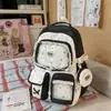 Set de Mochila Bicolor Modelo Nuevo Primavera 2026 para Estudiantes de Primaria y Secundaria, Bolsa de Tutoría de Estilo Alto Dopamina para Estudiantes de Secundaria