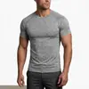 Camiseta de Comercio Exterior Transfronterizo Nueva 2026 con Tiras Reflectantes Catiónicas, Color Sólido, Cuello Redondo, Manga Corta Casual Deportiva para Hombre