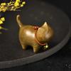 Sândalo Roxo Gato Preto Sândalo Estatueta Fofa Feita à Mão Mini Decoração de Mesa Criativa e Simples