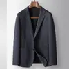 Traje Casual para Hombre 2026 Otoño/Invierno Lujo Ligero Negocios Mezcla de Lana Blazer de Botonadura Única para Hombres de Mediana Edad y Jóvenes