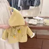 Abrigo de Algodón Cálido con Forro de Felpa para Niña 2025 Invierno Nuevo Chaqueta de Algodón para Bebé Niña Sombrero de Elfo Ropa de Algodón de Princesa para Niños