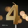 Vela de aniversário Casa da Ópera Número dourado 0-9 sem fumaça Bolo de aniversário Festa Confeitaria Sobremesa Vela Plugável Conjunto