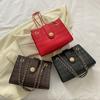 Bolsa Tote Pequena Feminina Xadrez Texturizada 2022 Nova Versátil Bolsa Transversal com Corrente de Ombro Bolsa Tote de Corrente