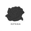 Parche de tela bordado autoadhesivo para chaqueta de plumas, parche decorativo negro para ropa, reparación sin costuras, para niños
