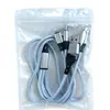 Cable de Carga Rápida 3 en 1 de 100W con Trenzado de Nylon para Teléfonos Móviles Apple y Android TYPE-C, Directo de Fábrica