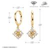 Brincos de prata esterlina S925 com incrustação de pedra quente quente transfronteiriça All-match Light Luxury High-end Ear Buckle Earrings