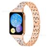 Adecuado para pulsera Xiaomi 8/9/10Pro con cinco cuentas y dos filas de pulseras metálicas incrustadas de diamantes, Correa de reloj Redmi 4/5/6