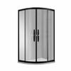 Habitación de ducha con ventilador en arco de acero inoxidable, baño integral, habitación de ducha separada de zona seca y húmeda, puerta de vidrio templado para bañarse