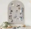 Venda Direta Quadro de Mensagens de Feltro Listrado Vertical Arqueado Material de Isolamento Acústico Placa Absorvente de Som Placa de Isolamento Acústico de Fibra de Poliéster Adesivo de Parede Decorativo