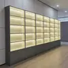 Estantería Minimalista Personalizada para Librería y Biblioteca, Gabinete de Rejilla Combinado para Oficina Comercial, Estante de Almacenamiento de Pie para Libros y Documentos