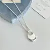 Collar con Colgante de Corazón Irregular Plateado de Alta Gama y Alta Resistencia para Mujer, Cadena Larga de Suéter de Lujo Ligero de Nicho para Otoño e Invierno