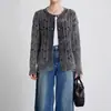Amazon Comercio Exterior Europeo y Americano 2026 Nuevo Estilo Cardigan de Punto Trenzado con Botones Chaqueta Suéter para Mujer de Manga Larga