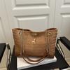 Bolso de Mano Grande y Lindo para el Trabajo, Bolso de Hombro para Mujer 2026 Verano Nuevo Bolso Tote con Bloques de Color Retro