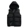 Colete de algodão transfronteiriço 8XL para homens, adequado para outono e inverno, com capuz removível, jaqueta casual de tamanho grande