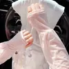 Mangas de Hielo Delicadas Estilo Hada Encaje Protección Solar Finas para Conducir Mangas Sueltas de Seda de Hielo para Mujer Verano Transpirables