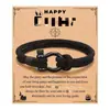 Pulsera de Moda Transfronteriza Europea y Americana Brazalete Tejido para Hombres Cierre de Acero Inoxidable Cuerda Roja de Mano para Pareja Joyería para Estudiantes