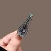 Grampo de Cabelo Estrela com Strass de Luxo Leve com Toque de Alto Padrão, Presilha Oval Tendência para Franja, Acessório de Cabelo Lateral, Grampo de Cabelo, Presilha Lateral de Cabelo para Mulheres