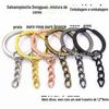 Dongguan spot bronze chaveiro com corrente com abertura chaveiro preto KC ouro chaveiro com anel