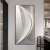 Pintura Decorativa Moderna Minimalista de Hidrante e Caixa de Medidor Elétrico, Formato Vertical Grande, Pintura de Pendurar para Cobertura de Caixa de Corrente Forte e Fraca, Linhas Abstratas