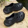 Zapatos con Agujeros para Hombre Verano Exterior Antideslizantes Sensación de Pisada en Mierda Conducción Deportivos Casuales Punta Cerrada Playa Zapatos de Agua de Coco