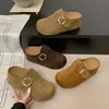 Bailarinas Baotou para Mujer de Exterior Suela Gruesa Aumento Interno de Altura Zapatos Birkenstock Versátiles Verano Otoño Nuevos Slip-on Birkenstock Zapatos Individuales
