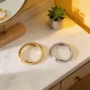 Tendência de Moda Design Transfronteiriço Liga de Metal Banhada a Ouro Oval Liso Pequeno Exquisito Pulseira Pulseira de Mola