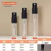 Botella de Vidrio con Atomizador Mini de Alta Gama de 3 ml, Botella Vacía Portátil Rellenable para Muestras con Hidratación Tipo Pulsador