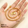 Pulseras Trenzadas para Mujer de Joyería del Sudeste Asiático Transfronteriza, Tobilleras Vietnamitas Chapadas en Oro, Artículos Populares Que No Se Desvanecen Fácilmente, Set de Imitación