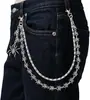 Cadena Decorativa para Pantalones de Amazon Transfronteriza Cadena Metálica Hip-Hop Multicapa Cadena Corporal Moda Versátil Colgante de Media Luna Cadena para Pantalones