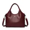 Bolso Transfronterizo Nuevo para Mujer, Color Sólido de Gama Alta, Bolso de Hombro Simple de Cuero Suave, Temperamento Moderno, Bolso Tote Cruzado para Mujer