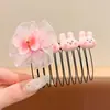 Grampo de Cabelo Tamer para Cabelos Rebeldes Infantil para Meninas 2026 Novo Pente Lateral Grampo para Franja Pente com Inserção de Flor Acessórios de Cabelo