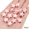Cuentas sueltas de cerámica rosa con forma de flor de gato, hechas a mano, accesorios para pulseras y collares.