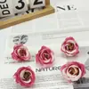 Cabezas de flores de rosa mini simuladas de 4 cm, tocados florales, guirnaldas, accesorios de decoración para horquillas, materiales hechos a mano para manualidades, capullos de flores
