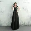 Vestido de Novia Luz Negra, Vestido Formal Pequeño para Mujer, Elegante Vestido Largo para Fotografía de Viaje, Textura de Alta Calidad, Adecuado para Bodas y Fiestas