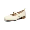 Sapatos Franceses Mary Jane Augusden para Mulheres, Novo Modelo Outono 2026, Sapatos Extremamente Estilosos Estilo Ballet com Salto Grosso para o Dia a Dia