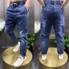 Calça Dad Masculina Elástica de Seis Bolsos Corte Reto Solto Tamanho Grande Gancho Profundo Multi-Bolsos Roupa de Trabalho Resistente à Sujeira Calça Longa