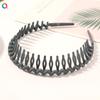 Faixa de Cabelo Antiderrapante Dentada Qiyue Pressiona Franja Cabelo Quebrado Aro Simples Preto Marrom Acessórios para Lavar Cabelo para Mulheres