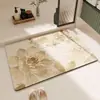 Alfombrilla de baño absorbente para pies Alfombrilla absorbente de baño Secado rápido Antideslizante Puerta de baño Inodoro Barro de diatomeas
