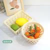 Cesta de Armazenamento de Mesa de Alto Valor Cesta de Mão Fofa Macaron Cesta de Armazenamento para Organização de Papelaria e Diversos para Dormitório de Estudante