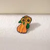 Broche de Animales de Dibujos Animados Lindo Insignia de Aleación Ardilla Mascota Linda Forma de Ternero Girasol Pin de Decoración para Mochila