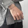 Pulsera de acero de titanio que no se desvanece, marca de moda para hombre, pulsera simple personalizada, diseño de nicho hip hop para chicos, alto sentido para hombre