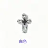 Cruz de cubos de azúcar de aleación de titanio F136, circonita cúbica 5A ultrabrillante, joyería para piercing corporal, pendientes de botón, pendientes para cartílago de la oreja y pendientes para hélix