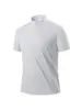 Polo Deportivo Casual de Negocios, Altamente Elástico, Ultraligero, Secado Rápido, Cuello Alto, Manga Corta, Antimosquitos, Sensación de Hielo, Antibacteriano, Transpirable